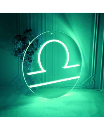 Libra Zodiac Sign Neon