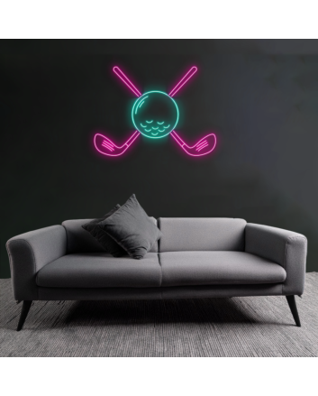 Golf Club Set Neon Sign