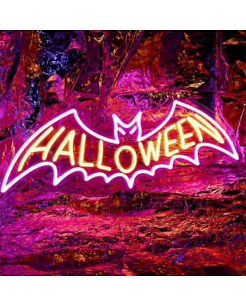 HALLOWEEN Bat Neon Sign