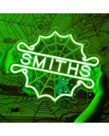 Customize Halloween Spider Web Decor Neon Sign