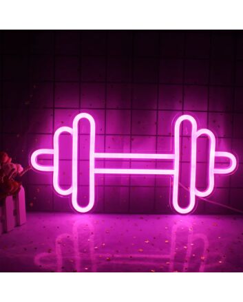 Gym Dumbbell Neon Sign