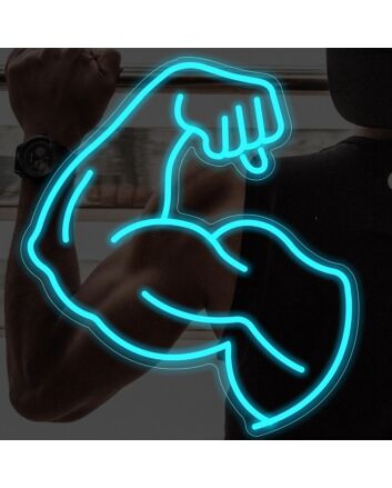 Muscle Line Art Arm Style 2 Neon Sign