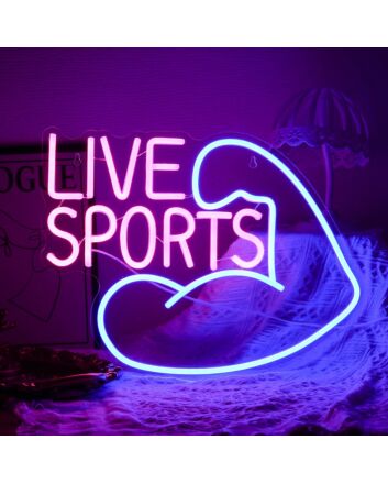 Customize Live Sports Muscle Line Art Arm Neon Sign