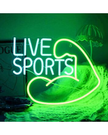 Customize Live Sports Muscle Line Art Arm Neon Sign