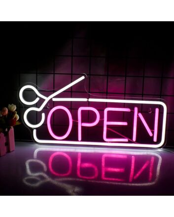 Customize Barbershop Open Neon Sign