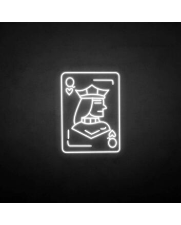 &#39;Hearts Q&#39; neon sign