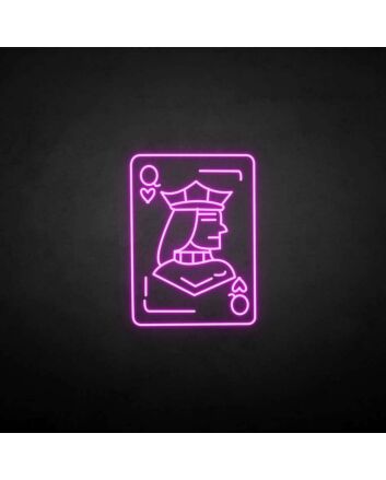&#39;Hearts Q&#39; neon sign