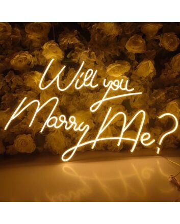 Will You Marry Me? Proposal Style 4 Neon Sign