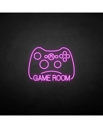 &#39;GAME ROOM2&#39; neon sign