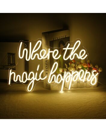 Where the Magic Happens Wedding Room Decor Neon Sign