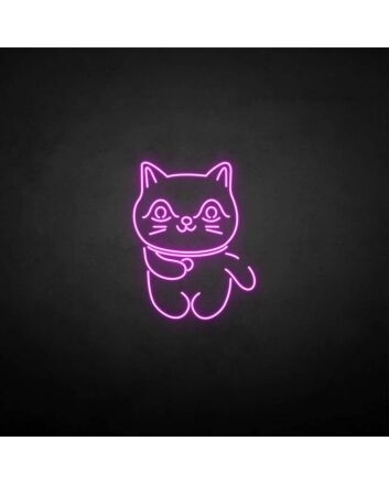 &#39;Lucky Cat&#39; neon sign