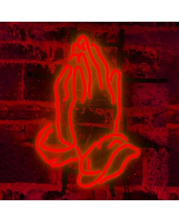 Applauding Hands Vibrant Iron Frame Neon Sign