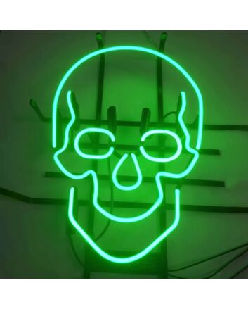 Skull Bold Iron Frame Neon Sign