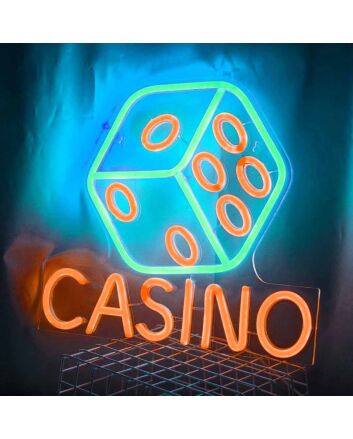 Customize Casino Dice Game Night Neon Sign