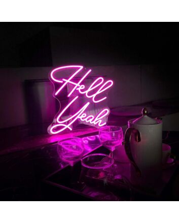 Hello yeah neon sign
