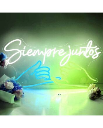 Customize Siempre Juntos Always Together Love Neon Sign