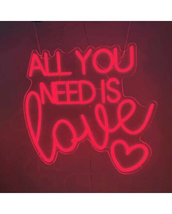 Romantic All You Need is Love Neon Sign