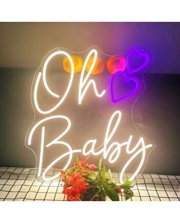 Oh Baby Heart Neon Sign