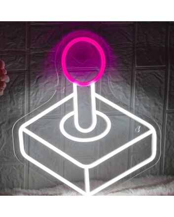 Retro Arcade Joystick Game Neon Sign