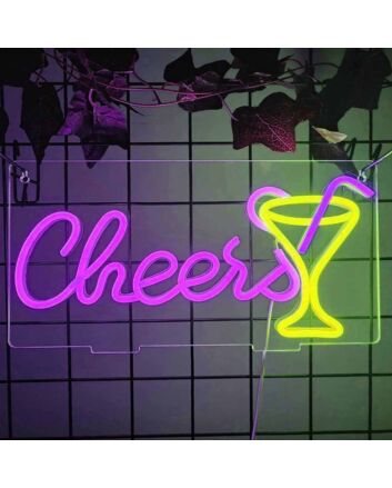 Cheers Cocktail LED Bar Neon Sign