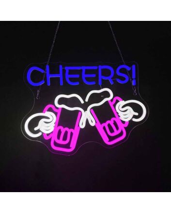 Customize Cheers Toasting Neon Sign