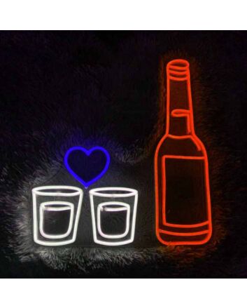 Beer Mug Heart Cheers Neon Sign