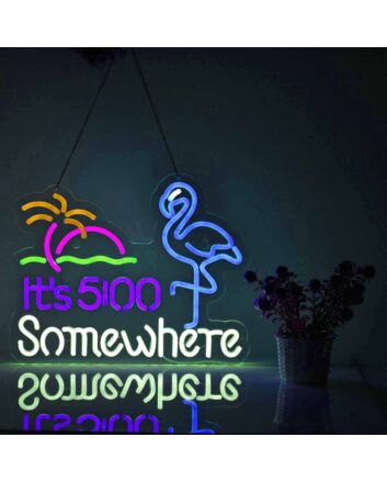 Customize It's 5:00 Somewhere Bar Neon Sign