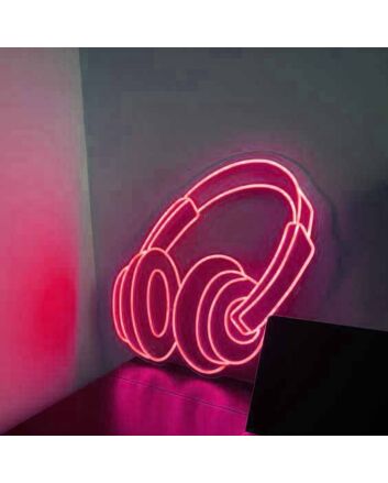 Music Headphones Neon Sign