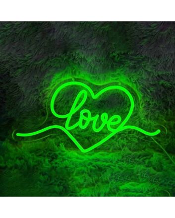 Romantic Heart Love Wedding Neon Light