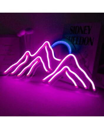 Mountain Top Sunrise Neon Light