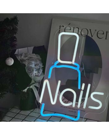 Customize Sleek Nail Polish Bottle Neon Sign