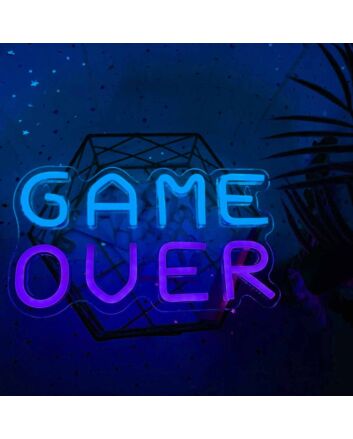 GAME OVER Retro Gaming Room Neon Sign