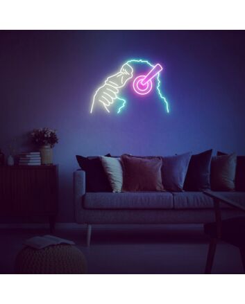 Music Chimpanzee With Headphones Neon Sign for Music Lovers