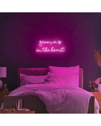 Groove Is In The Heart Neon Sign for Music Lovers and Dance Spaces