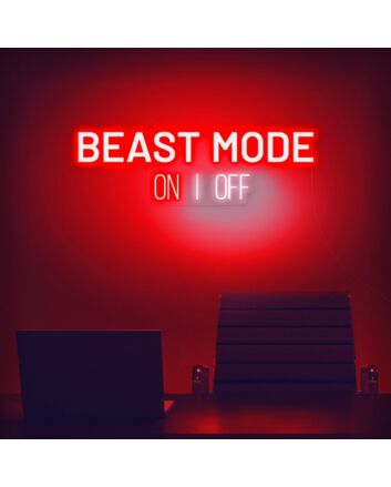 Beast Mode Activated Neon Sign for Gyms and Motivational Spaces