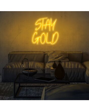 Stay Gold Neon Sign for Inspirational and Positive Decor