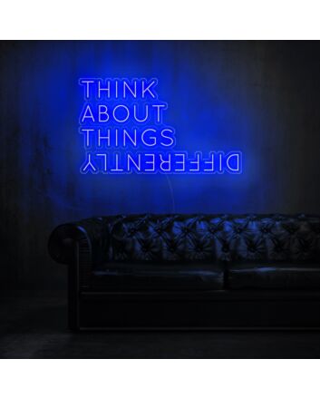 Think About Things Differently Neon Sign for Inspirational and Motivational Spaces