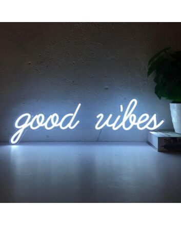 Good Vibes Neon Sign for Positive and Happy Spaces