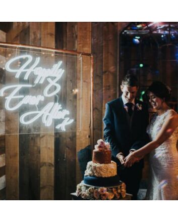 Happily Ever After Neon Sign for Wedding and Romantic Decor