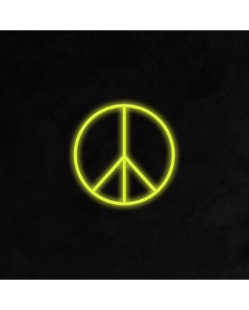 Peace Sign Neon Sign for Positive and Peaceful Spaces