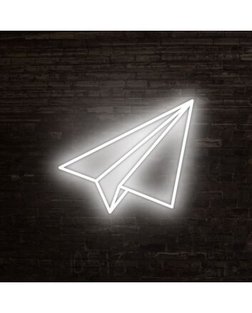 Paper Plane Neon Sign for Fun and Whimsical Decor
