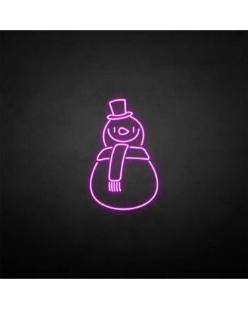 &#39;Snowman&#39; neon sign