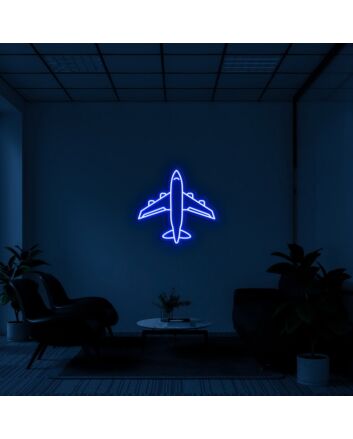 Airplane Neon Sign for Travel Enthusiasts and Fun Decor