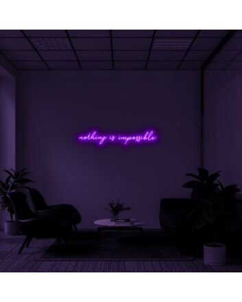 Nothing Is Impossible Serif Neon Sign for Inspirational Spaces