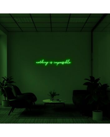 Nothing Is Impossible Serif Neon Sign for Inspirational Spaces