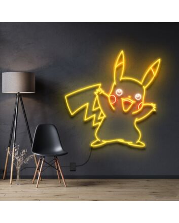 Pikachu Neon Sign for Anime Fans and Fun Spaces