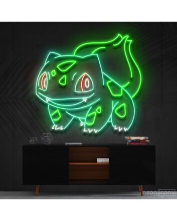 Bulbasaur Neon Sign for Anime Fans and Fun Spaces