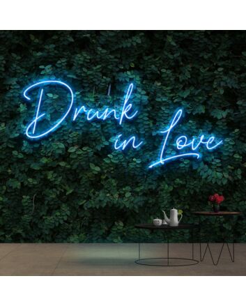 Drunk In Love Neon Sign for Romantic and Fun Spaces