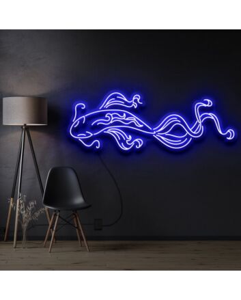 Koi Fish Neon Sign for Artistic and Tranquil Spaces