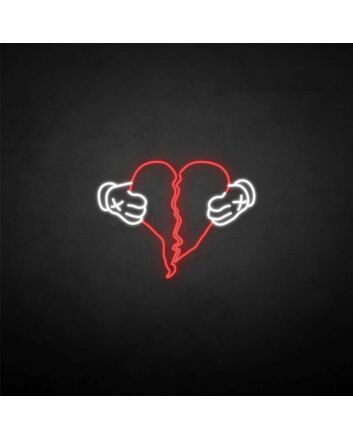 Broken heart&#39; neon sign